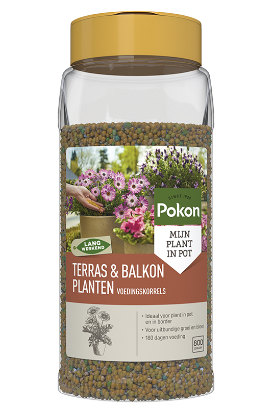 Pokon Terras & Balkon Planten Langwerkende Voedingskorrels 800gr