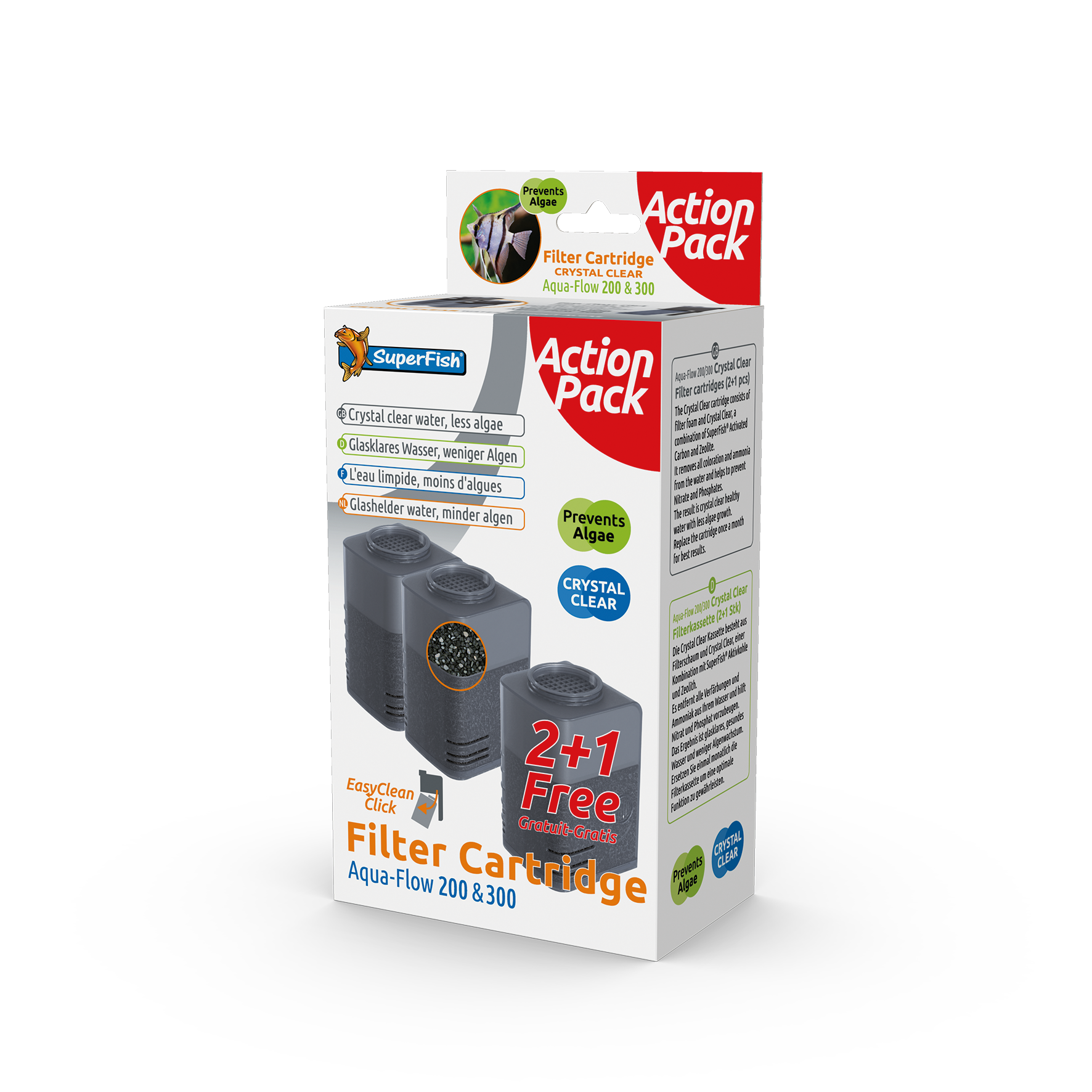 SuperFish Aquaflow 200/300 chrystal cartidge 2+1