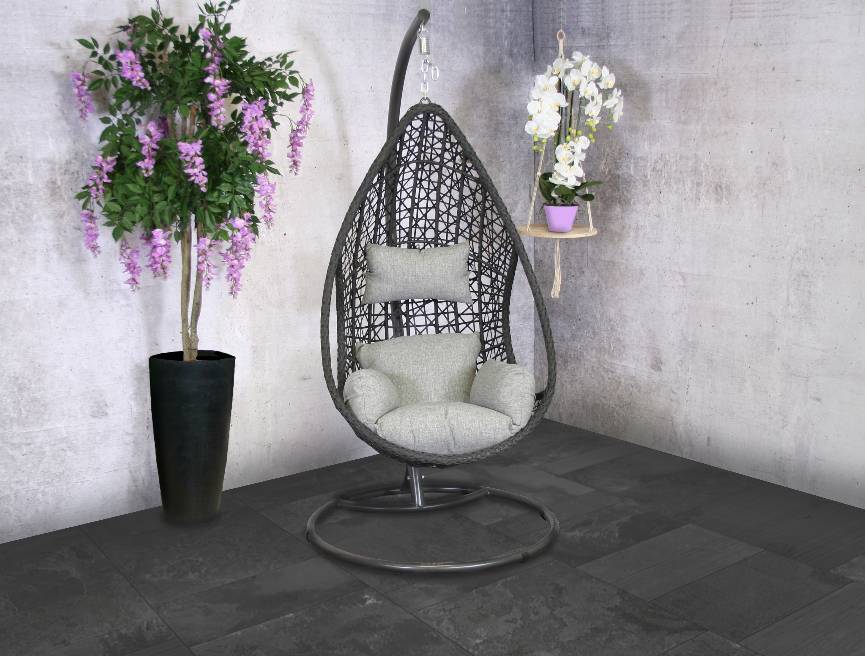 Mona Relax Hangstoel Black