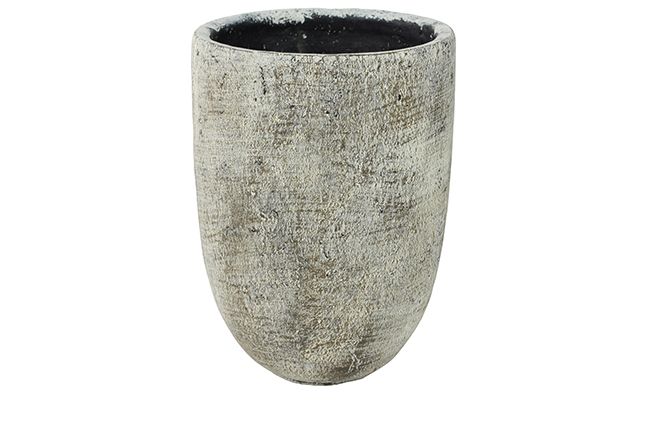 Pot hoog Anne white earth D19 H27