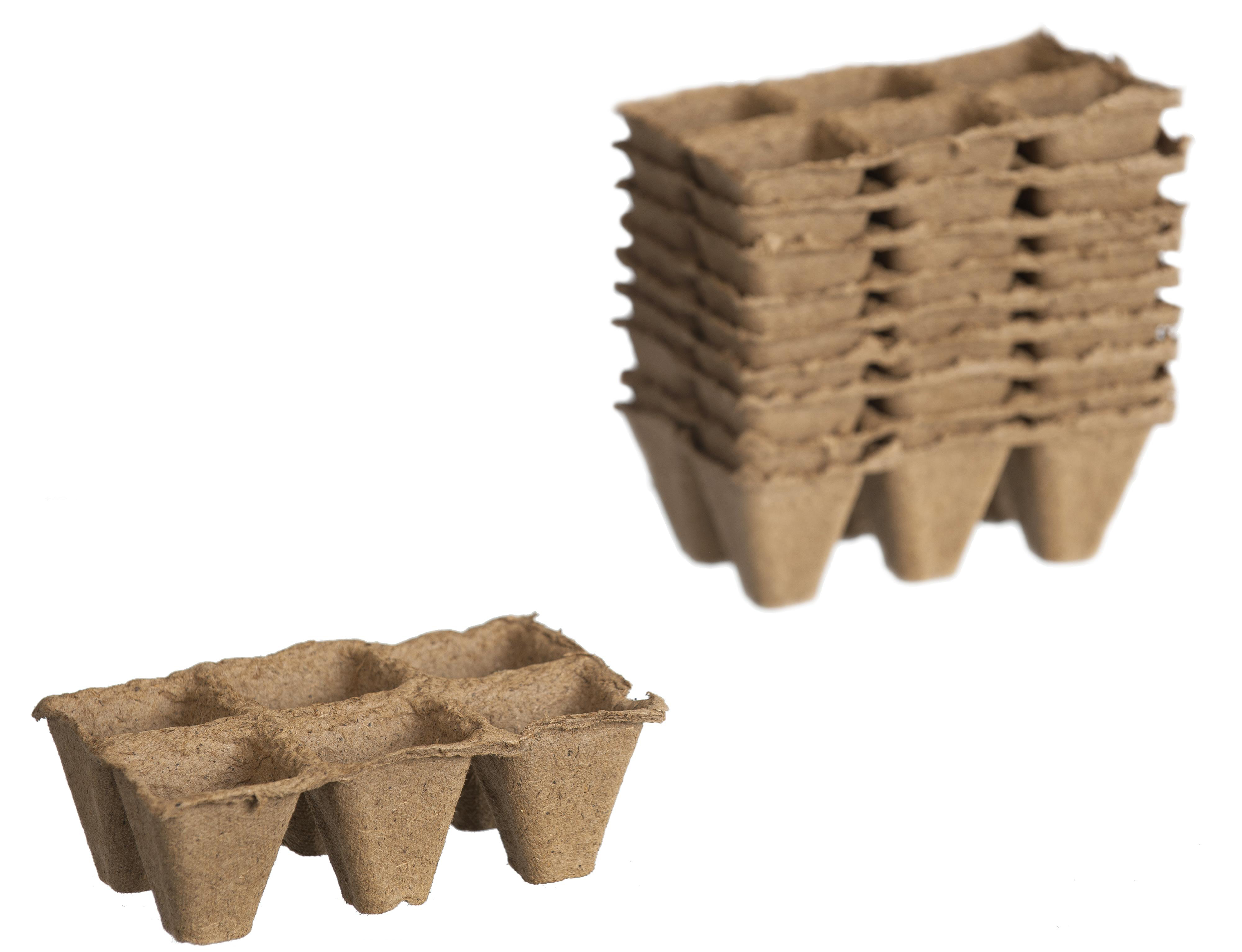 Turfpottrays (6x10 stuks) H5x5x5cm