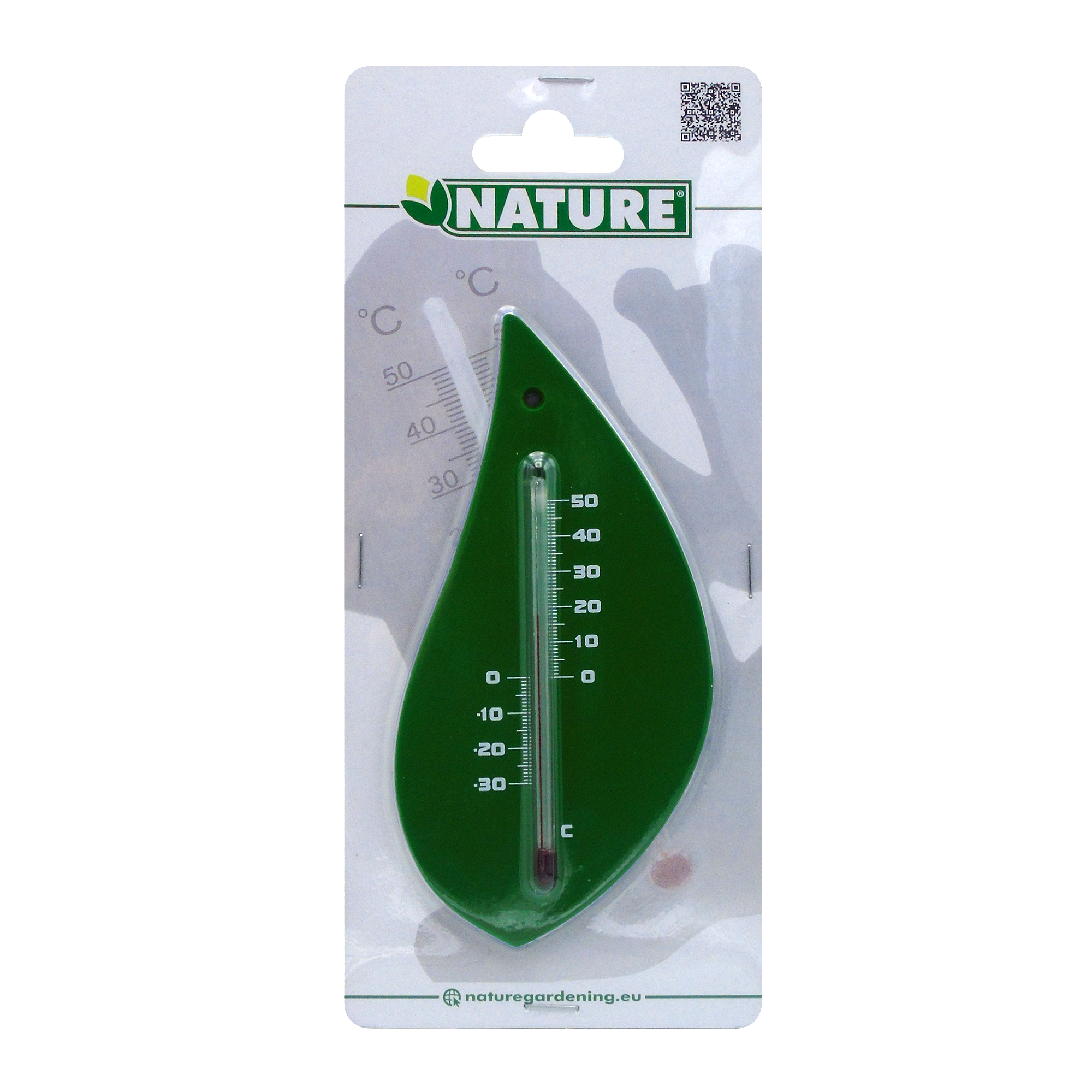 Muurthermometer Kunststof Blad groen