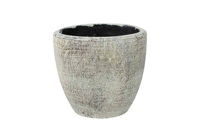 Pot Anne white earth D16 H15