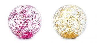 Strandbal Transp. 2Ass Glitter