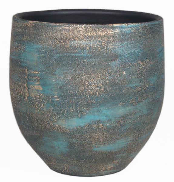 Pot Madeira blauw goud D20 H20