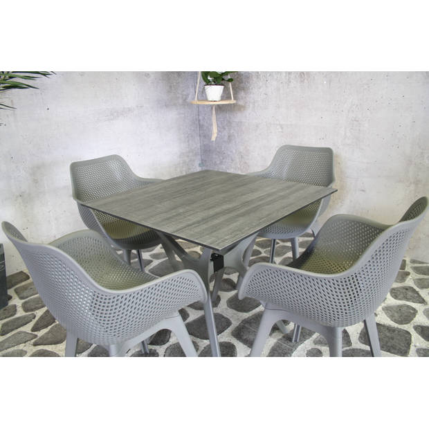Jasper PP table 80x80cm Stone Grey