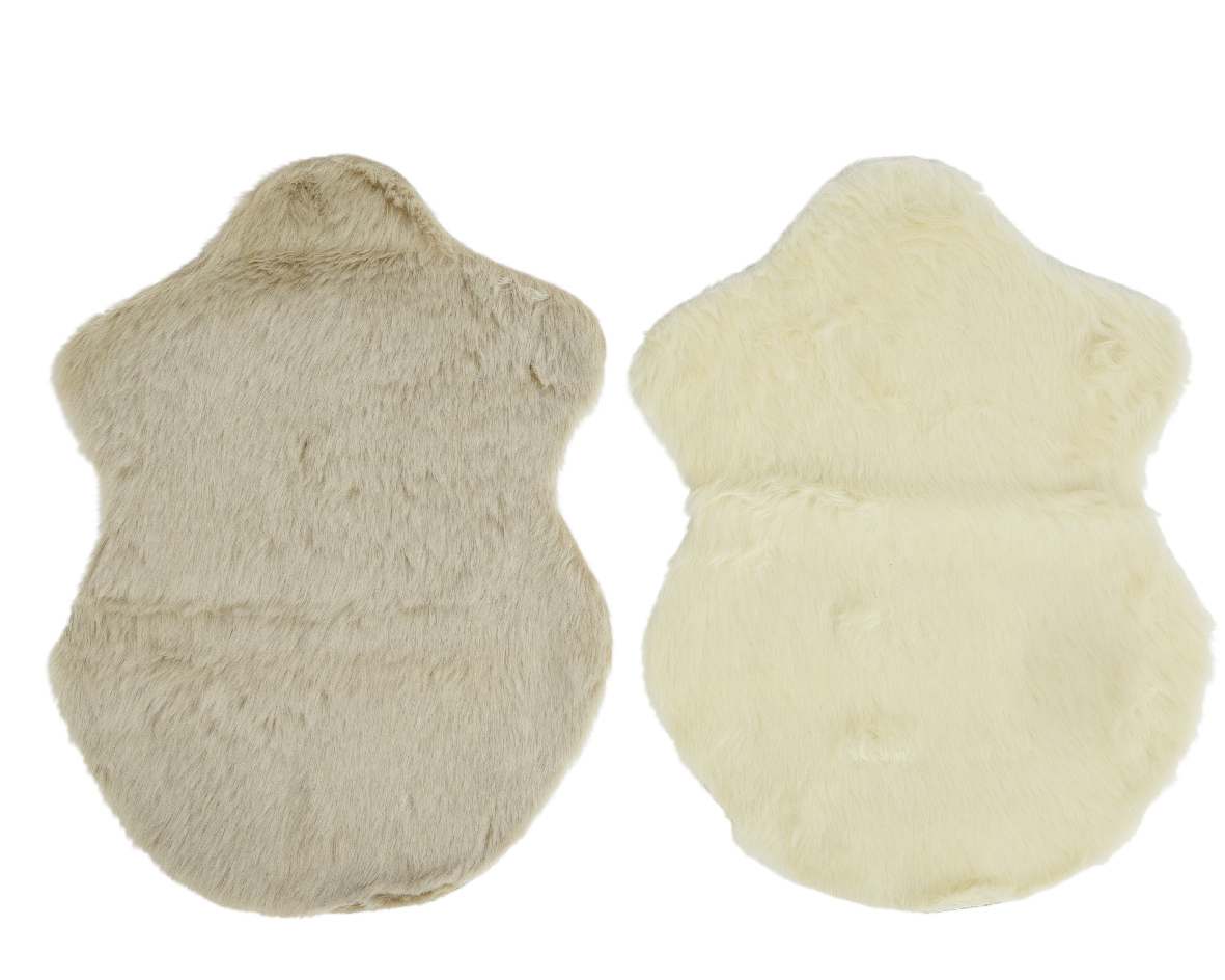 Kleed polyester wolwit & zand 38X55x2cm