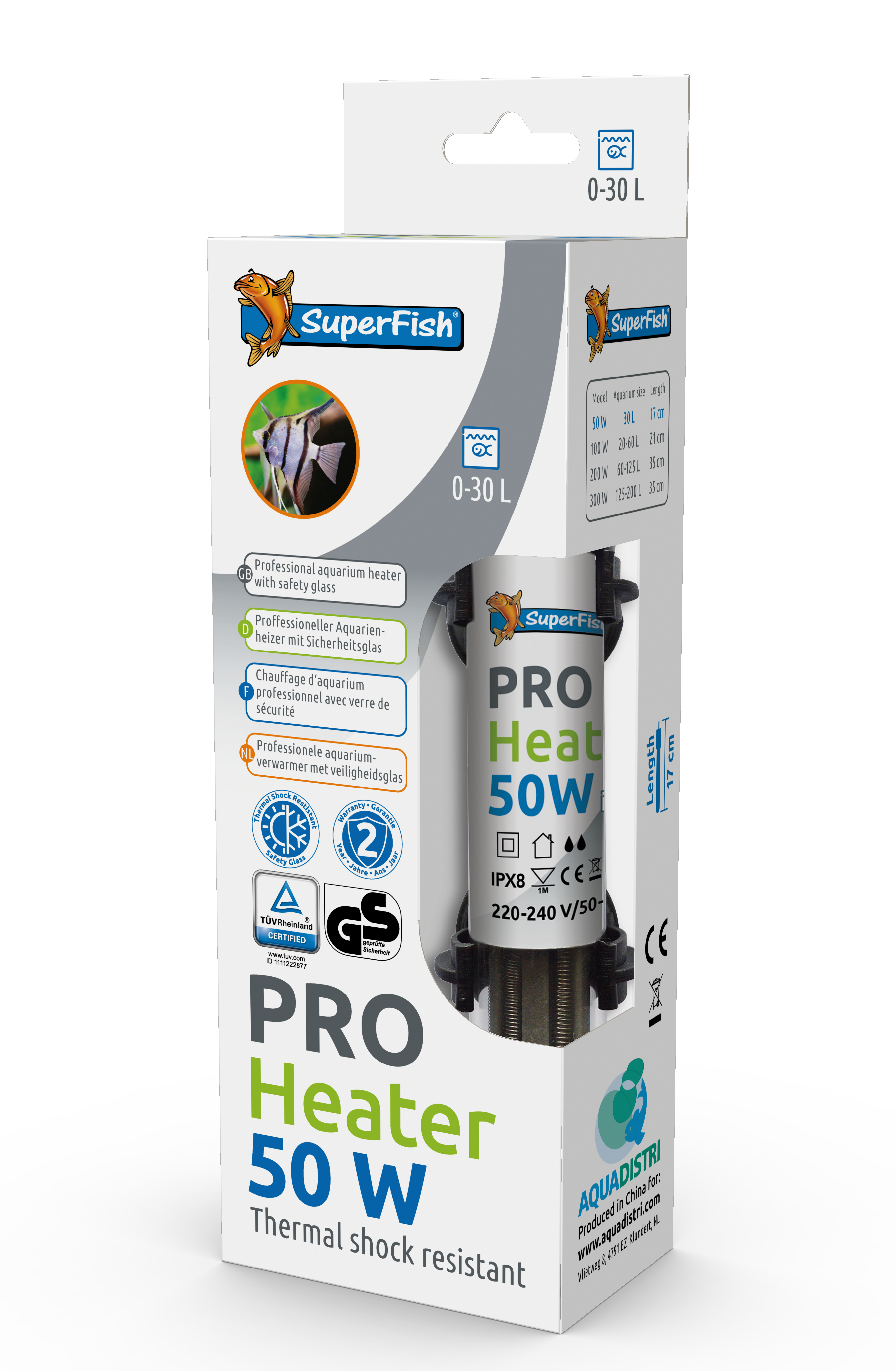 Pro Heater 50W 0-30L (17cm)