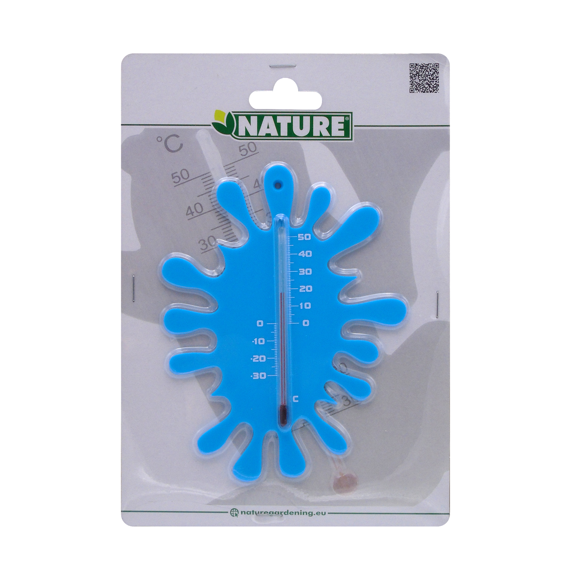 Muurthermometer Kunststof Splash blauw