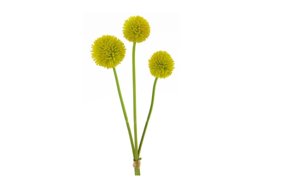 Zijde "Echinops bundle x3" geel