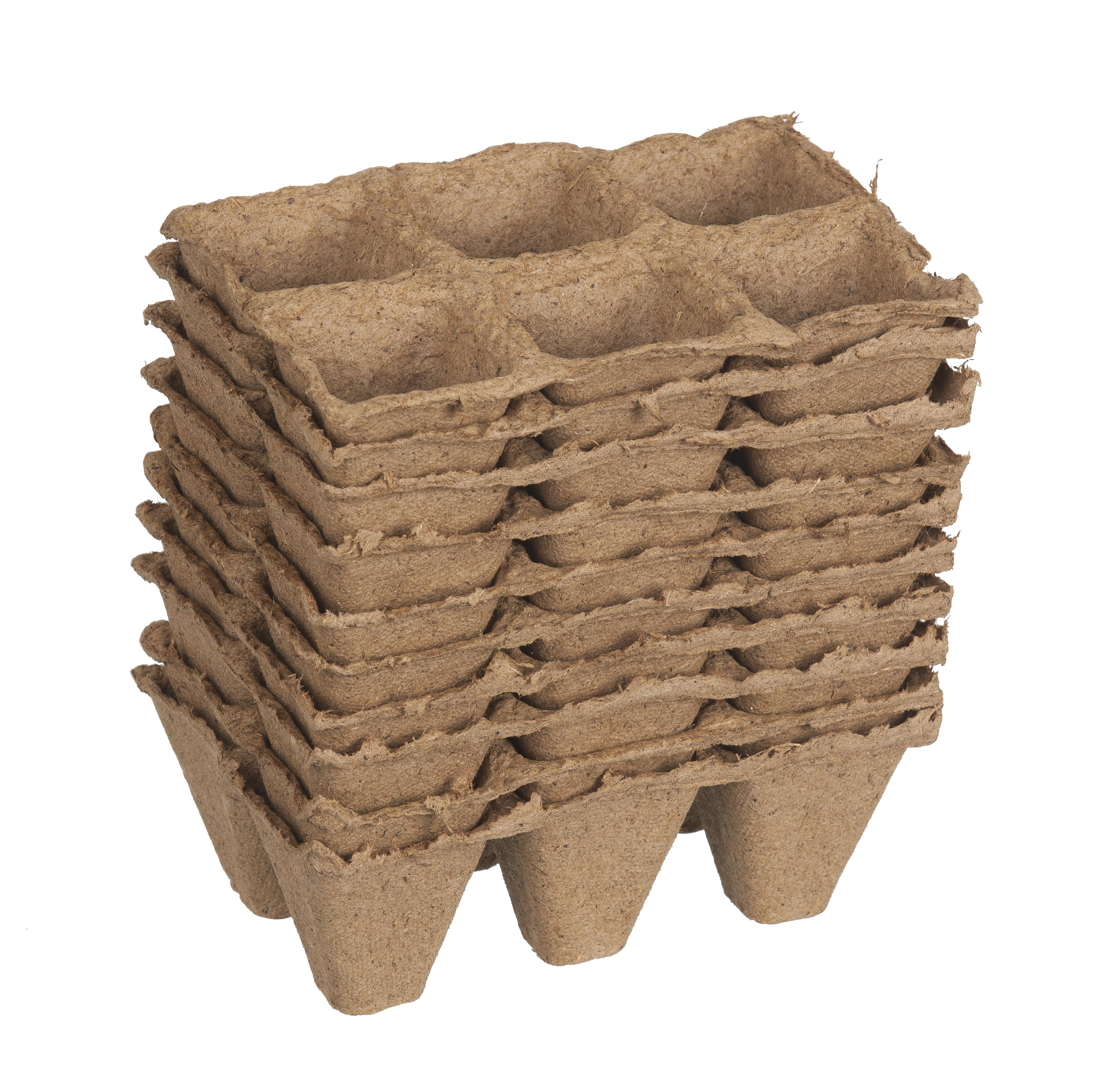 Turfpottrays (6x10 stuks) H5x5x5cm