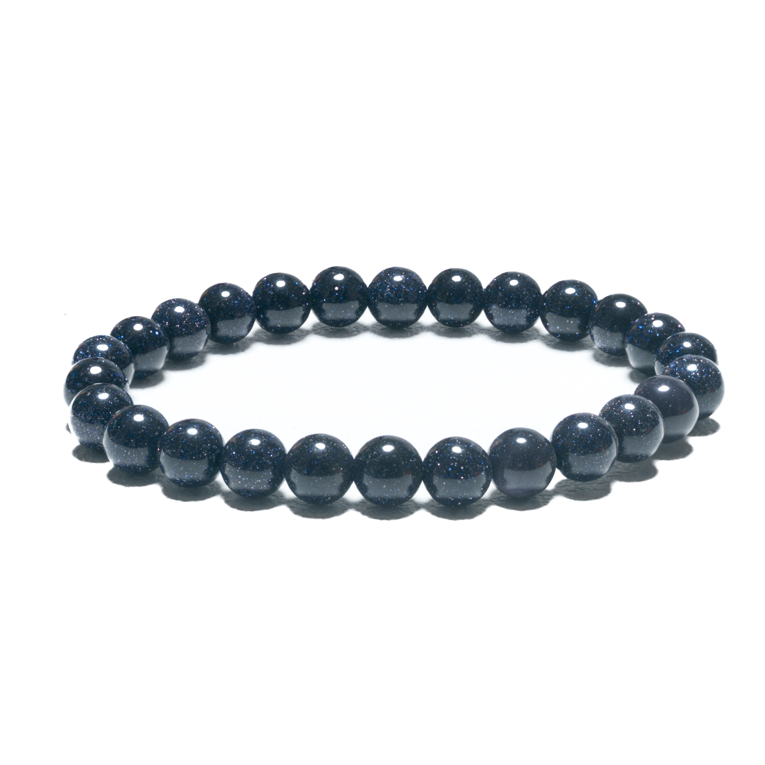 0,8cm steen armband Blauwe Goudsteen