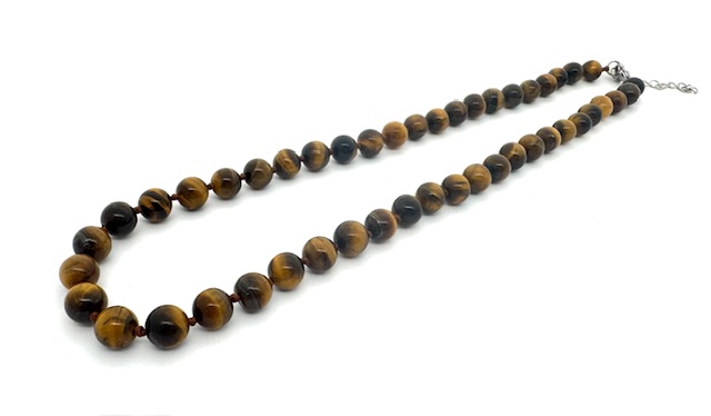 Kleine steen kralen ketting tiger-eye