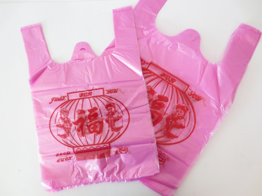 Plastic gelukstasjes 50 stuks roze  (klein)