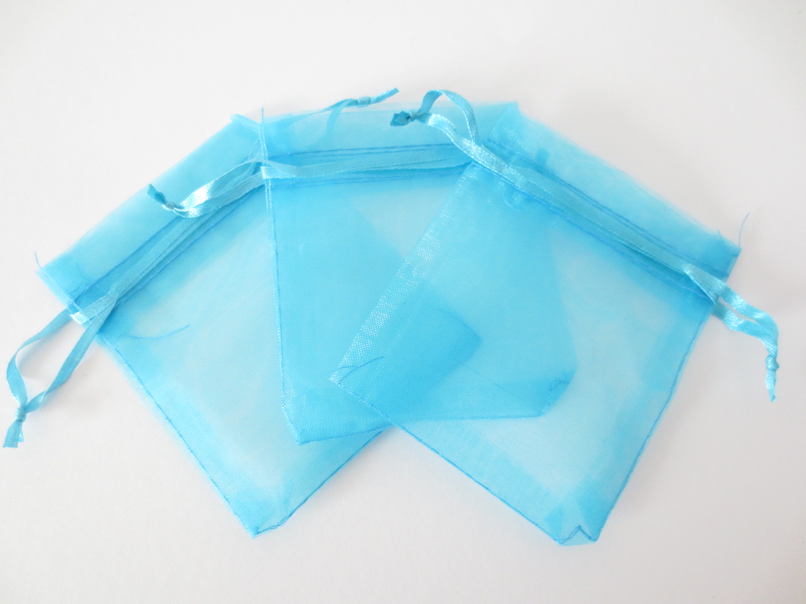 Organza Zakjes 10 x 15cm Turqouise (100 stuks)