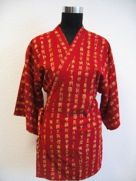 Kungfu Shirt karakters Zwart, L
