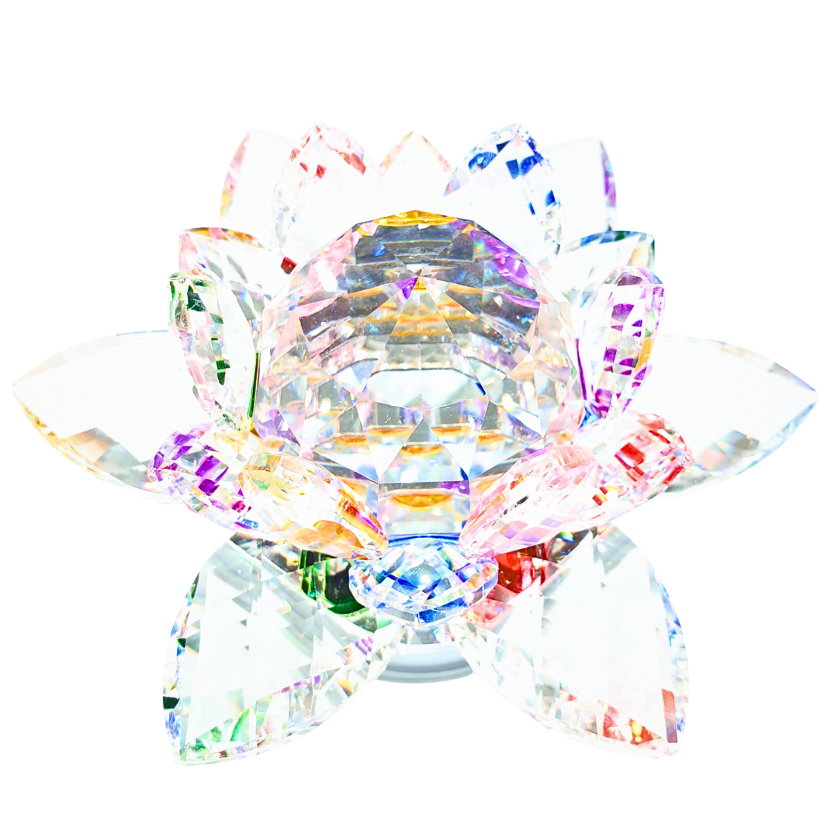 Gemixed Kristal lotus op standaard middel