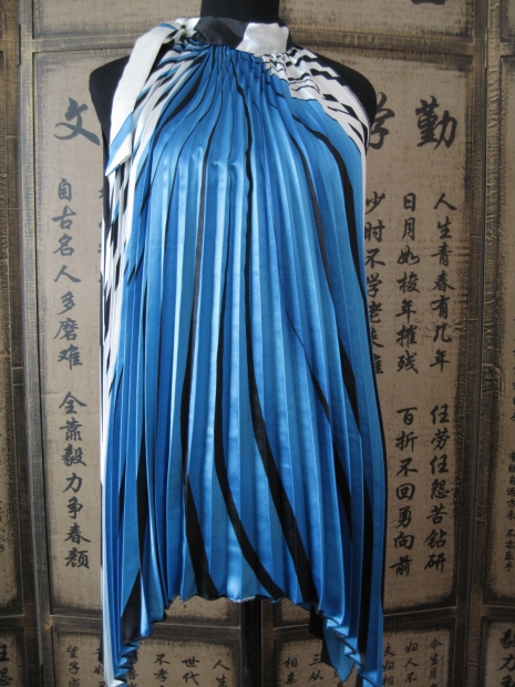 Gestreepte Jurk Blauw