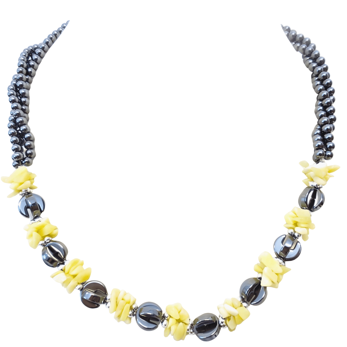 Limoengroen,bloemetje ketting