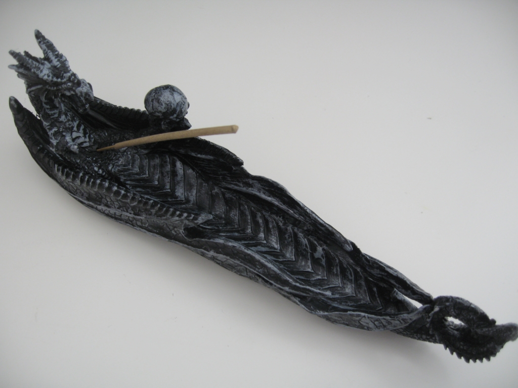 Zwart Draken Wierookhouder