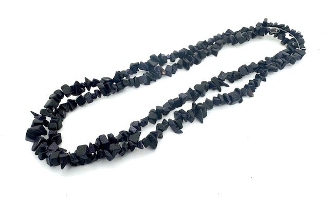 DunneEdelsteen ketting 90cm Blue Goldstone