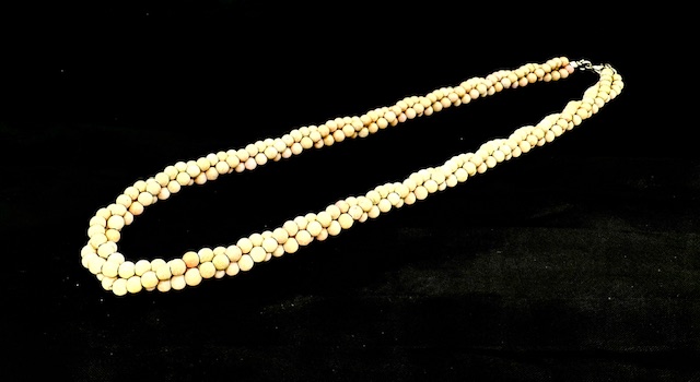 stenen ketting 3 lagen celestine