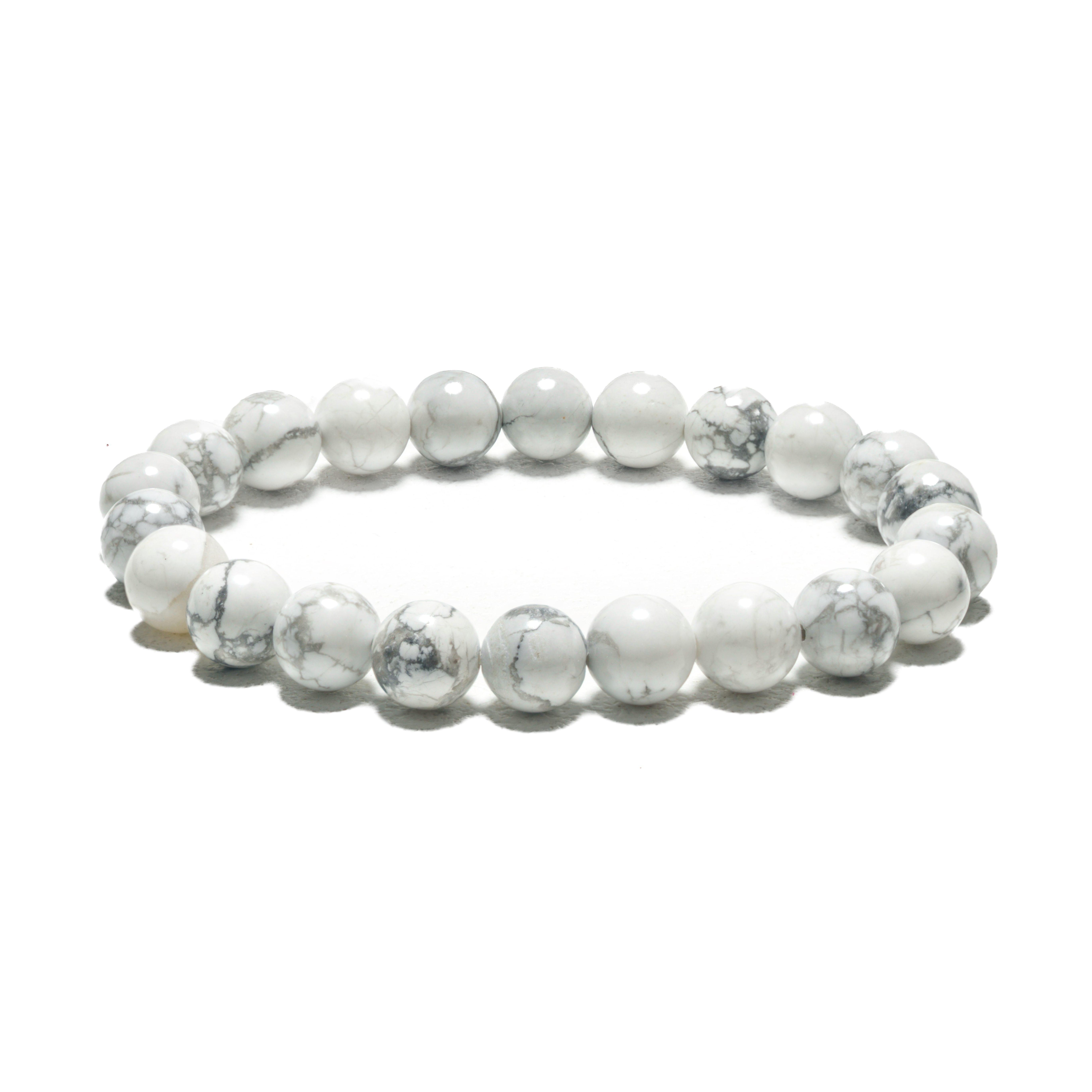 0,8cm steen armband Howliet Wit