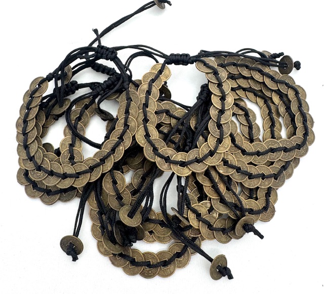 Verstelbare Geluksmunt Armband (per 12)