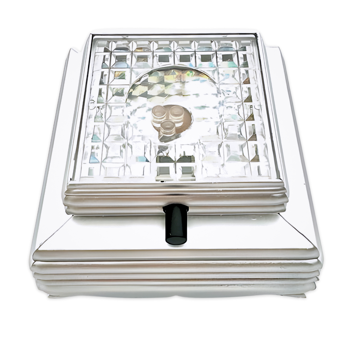 Licht voetje zilver vierkant II