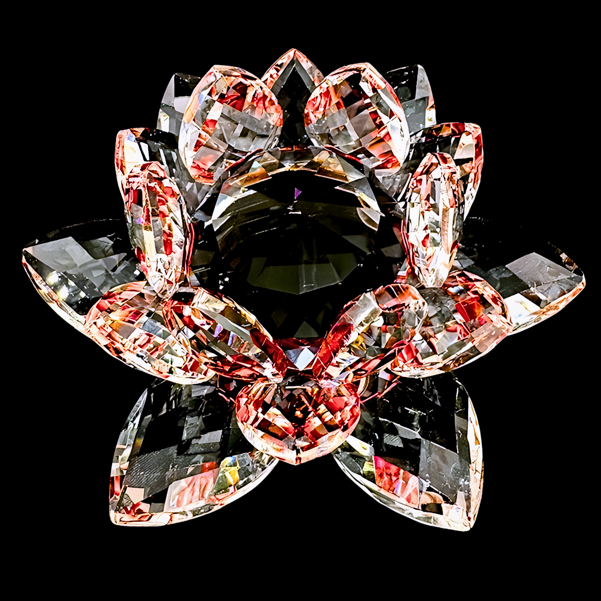 Kristal lotus rood