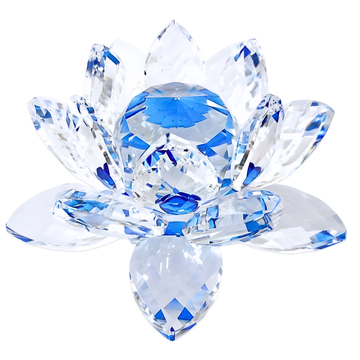 Kristal lotus blauw