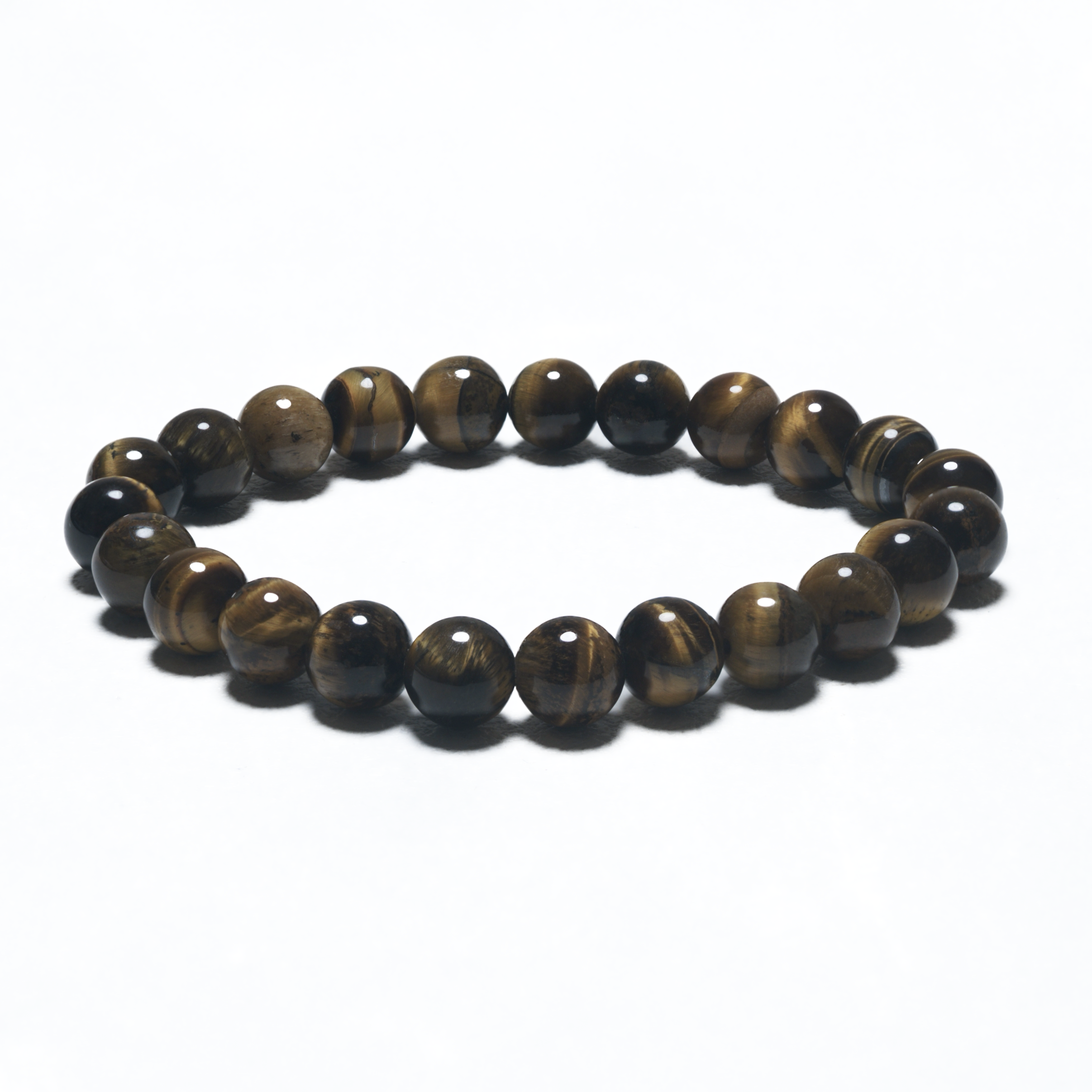 0,8cm steen armband Tijgeroog