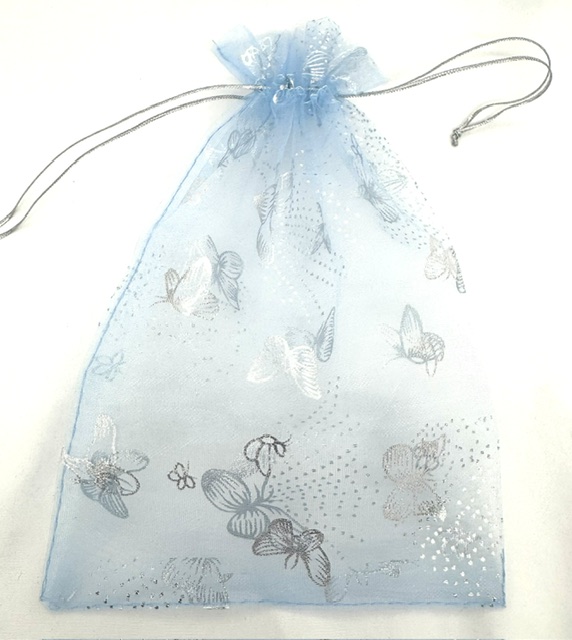 Vlinder Licht Blauw 10 x 15 cm