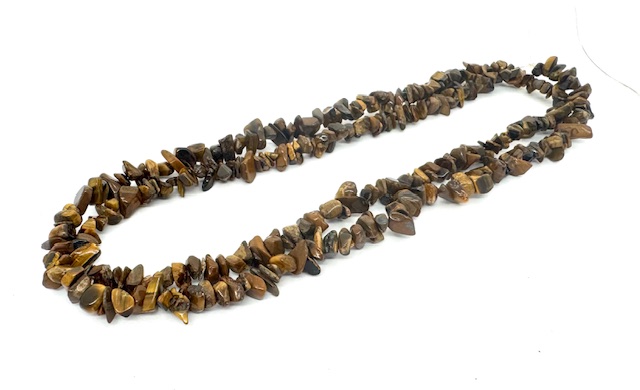 DunneEdelsteen ketting 90cm Tijgeroog