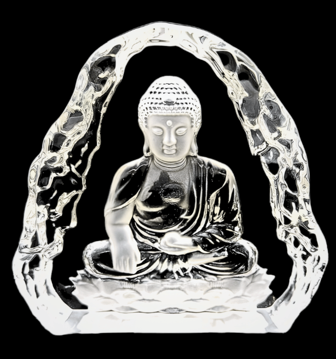 Kristal plaat meditatie Boedha groot
