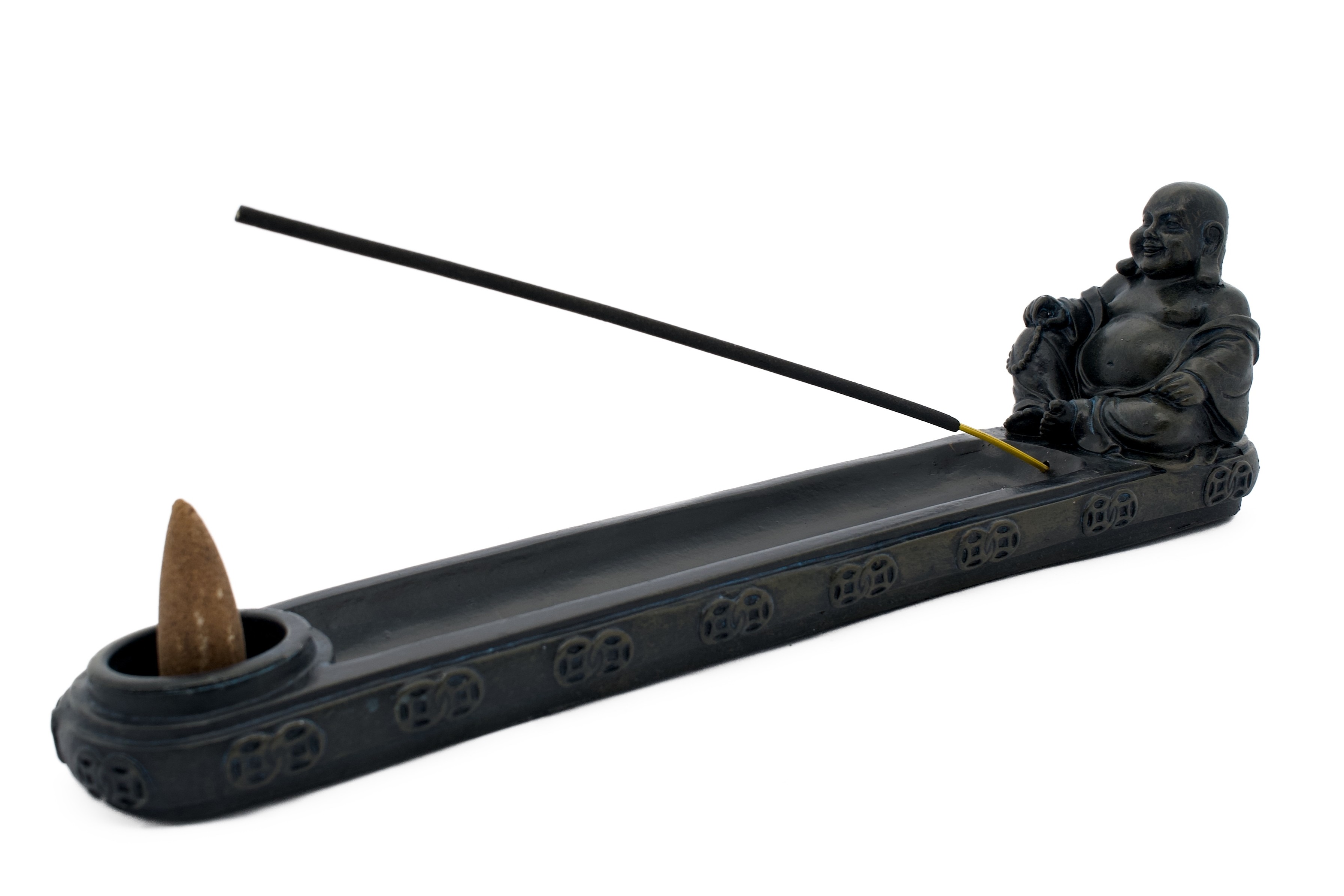 Wierookplank Zwart Lachende Boeddha