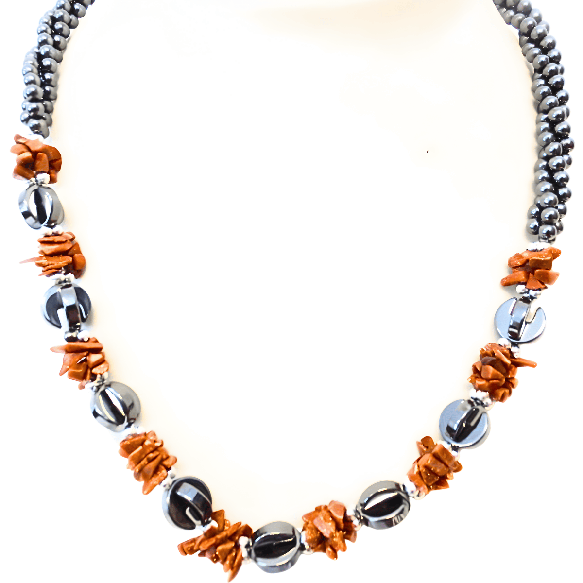 Goudsteen bloemetje ketting