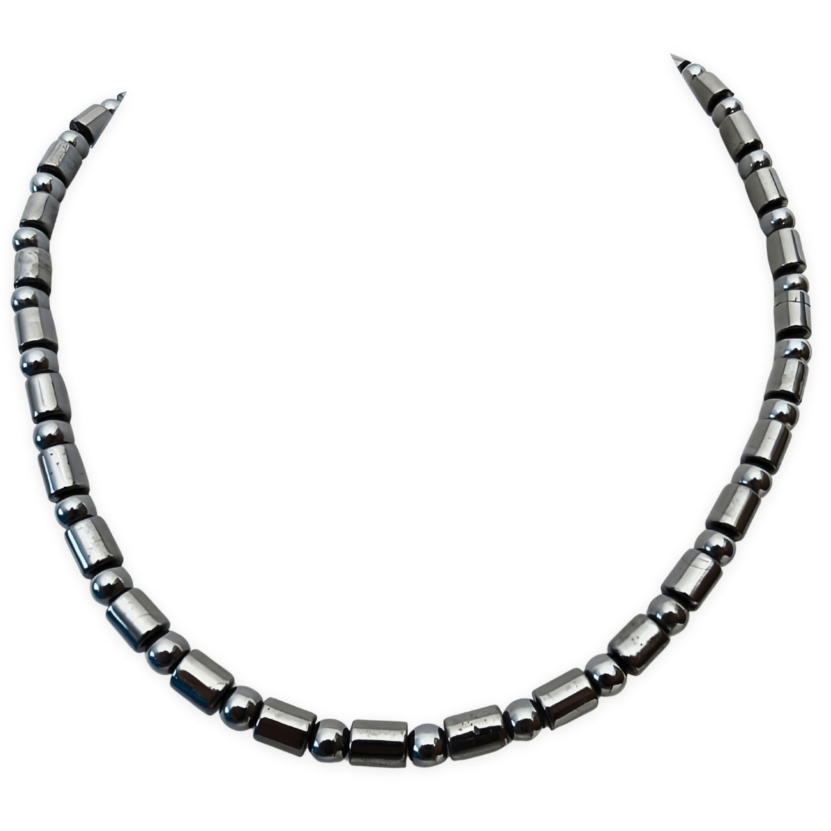 Ketting met een zwarte kraal en rechthoek