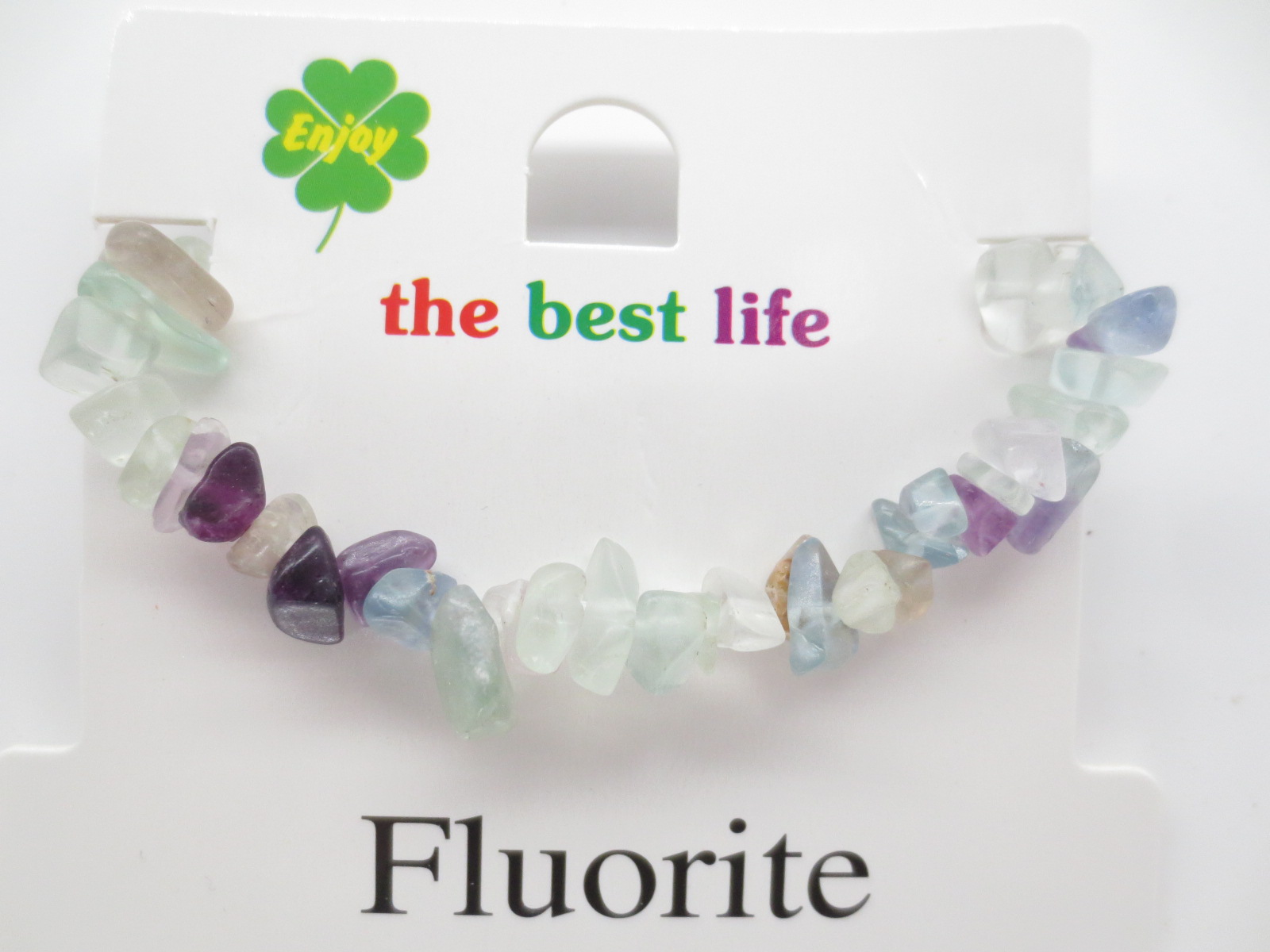 Dunne steen armband Fluoriet  (12 stuks)