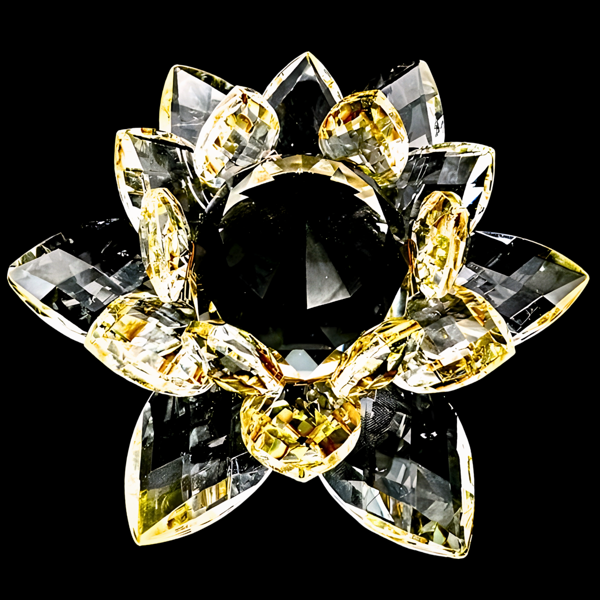 Kristal lotus geel