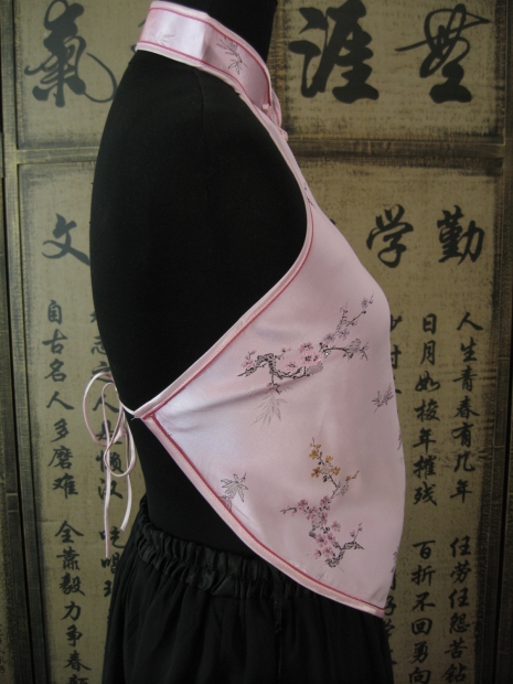 Chinese topje met opening en bloemen (roze)