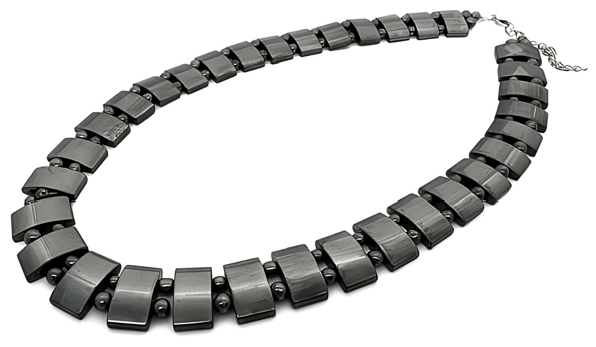 brede hematiet ketting