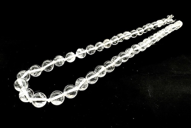 0,8cm steen kralen ketting rock crystal
