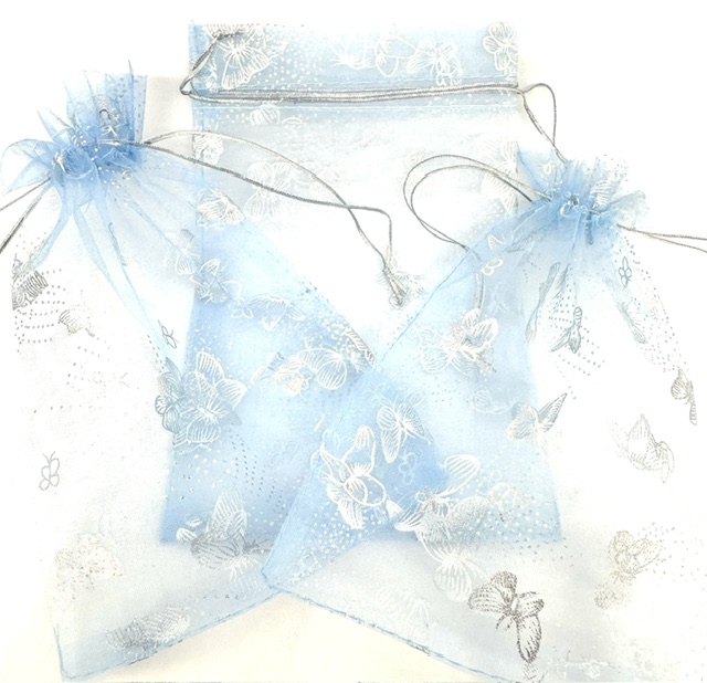 Vlinder Licht Blauw 10 x 15 cm