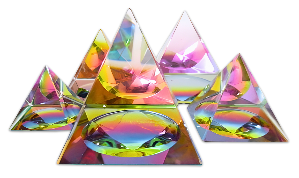 Kristallen Piramide kleur 8x8