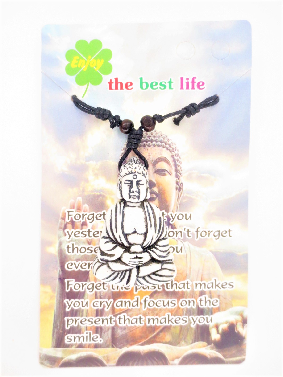 Wit meditatie boeddha ketting