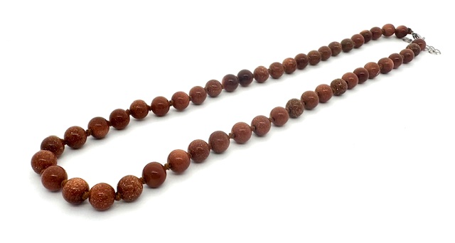 0,8cm steen kralen ketting goudsteen