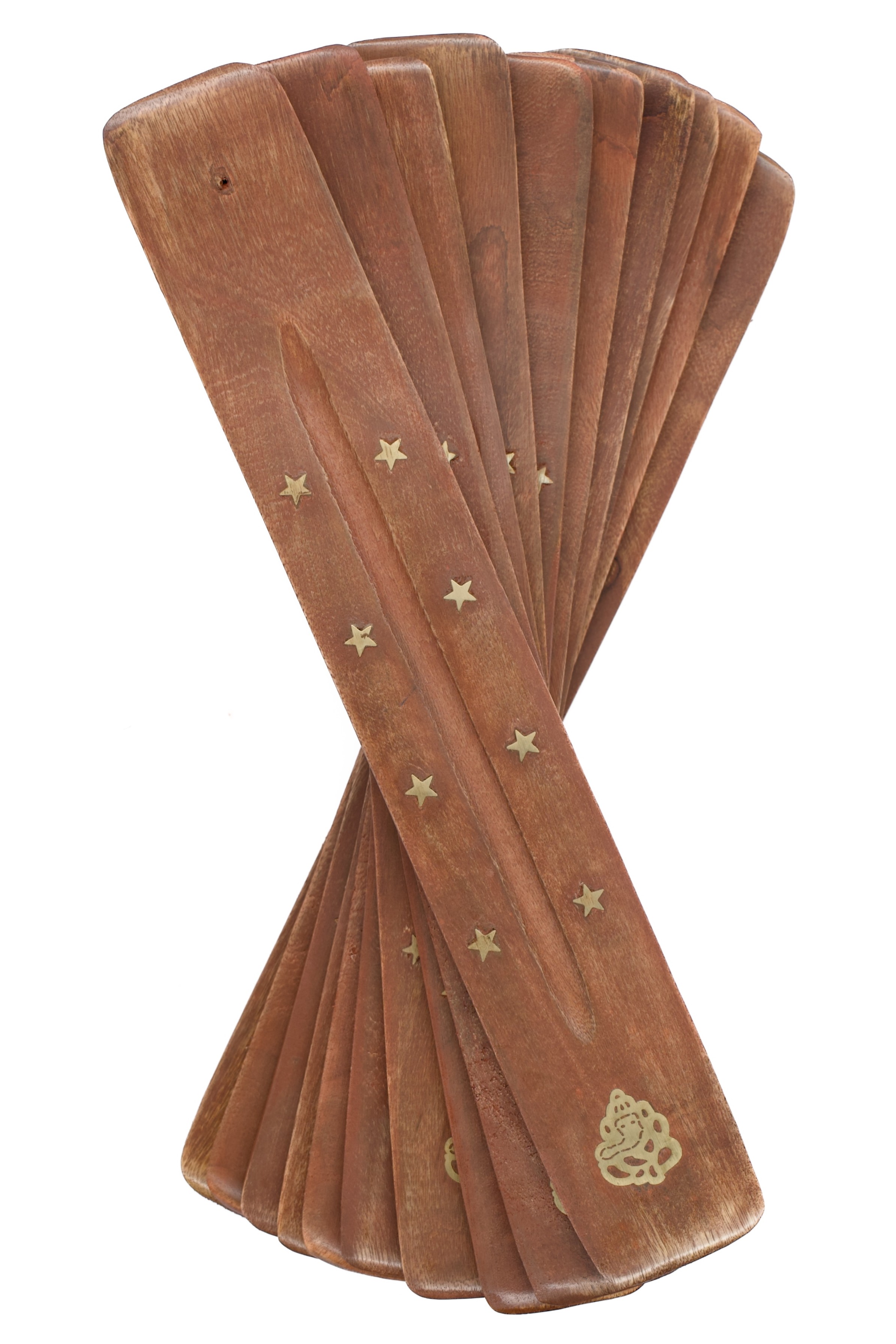 Wierookhouder traditioneel houten plankje Ganesh (10 stuks)