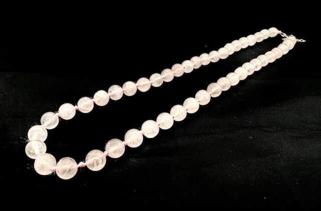 0,8cm steen kralen ketting rozenkwarts