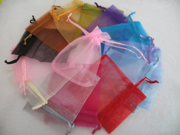 Organza Zakjes 10 x 15cm Paars (100 stuks)